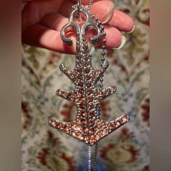 Anchor’s Away - Metal Pendant with Purple Crystal - Picture 2 of 5